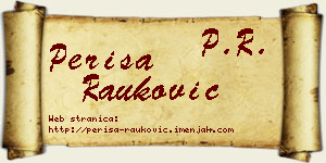 Periša Rauković vizit kartica